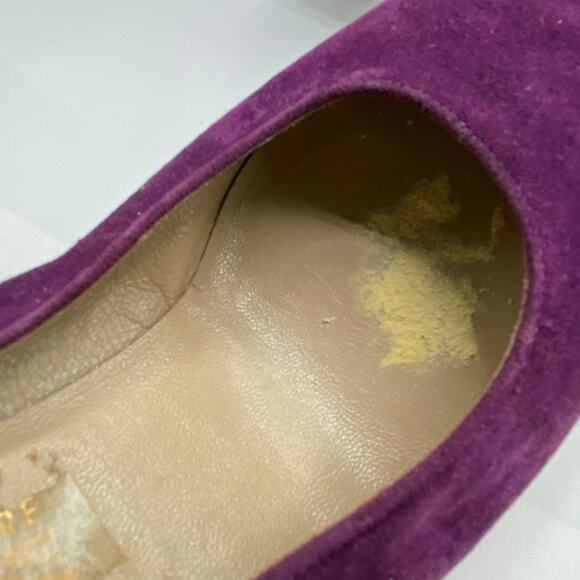 Ferragamo Vintage Purple Suede Heels Size 5.5 Colorful Classic Career‎ Preppy - Picture 8 of 8